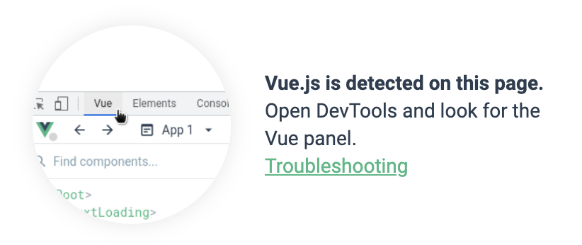 Vue.js is detected on this page.になった
