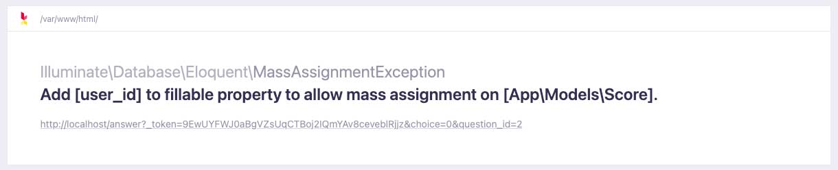 add name to fillable property to allow mass assignment on